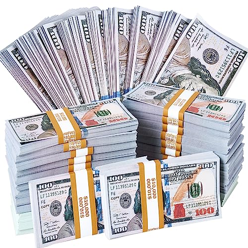 $100 DOLLAR BILLS, PROP MONEY DOLLARS | UK COMPANY | 100 FULL PRINT | $10,000 Stack | For Movies, Advertising, Play, Party, Supreme, Gun, Fancy Dress, Casino Games