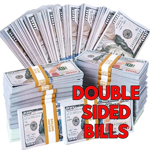 $100 DOLLAR BILLS, PROP MONEY DOLLARS | UK COMPANY | 100 FULL PRINT | $10,000 Stack | For Movies, Advertising, Play, Party, Supreme, Gun, Fancy Dress, Casino Games